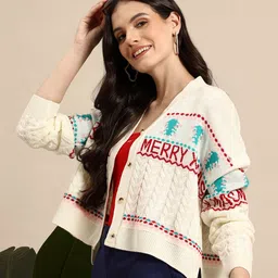 Mast & Harbour Cable Knit Christmas Cardigan-picture-43