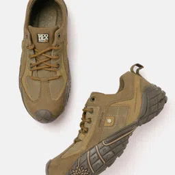 Woodland Men Leather Sneakers-image-13