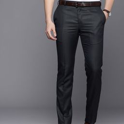 Raymond Men Textured Slim Fit Formal Trousers-image-78