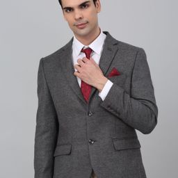 Cantabil Self Design Single Breasted Formal Blazer-image-72