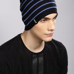 Roadster Unisex Navy Blue Solid Beanie-25