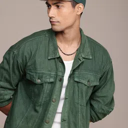 The Roadster Life Co. Relaxed Fit Pure Cotton Denim Jacket-picture-29