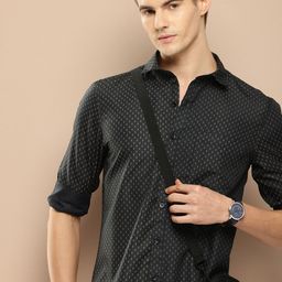 encore by INVICTUS Printed Slim Fit Casual Shirt-image-0