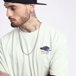 glitchez Cool Touch Minimal Printed Relaxed Fit T-shirt-image-47