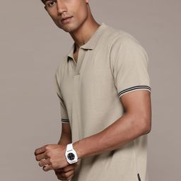 The Roadster Lifestyle Co. Men Pure Cotton Polo Collar T-shirt-image-63