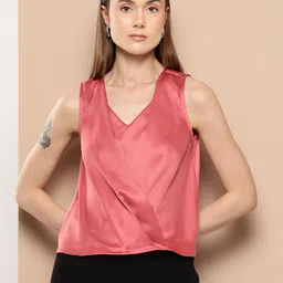 Chemistry Satin-Finish Wrap Top-picture-14
