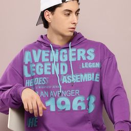 Kook N Keech Marvel Typography Hooded Sweatshirt-image-68