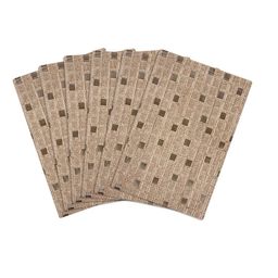 Saral Home Set Of 6 Beige & Brown Rectangular Table Placemats image 2