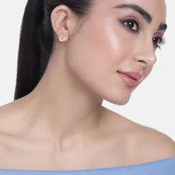 Estele Gold-Plated CZ Circular Studs-image-72