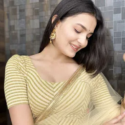 Bindigasm's Advi Striped Woven Designed Saree Blouse-picture-58