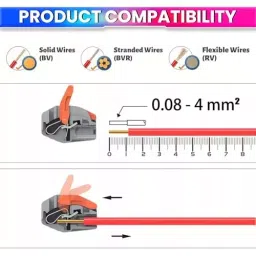 Amici Tools Fast Wire Clip Connector 2 with Quick Disconnect Copper, Tin Plated 10 mm Strip length, 0127F4IACX3 (Pack of 10) image 2