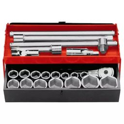 FACOM 19.05 mm (3/4 Inch) Metric Standard Socket Set With Ratchet 6-Point 600 mm, K.441A  (Set of 22)-34