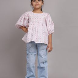 Nature Nook Kids Puff Sleeve Cotton Top-image-86