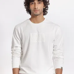 RARE RABBIT Men Seven Graphic Print Round Neck Sweatshirt-image-25