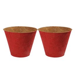 Aura Red Coconut Fiber Coir Pot-34