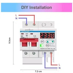 amiciSmart WiFi MCB Circuit Breaker 63 A Timer Switch with Smart Protection & Voice Control, 1xTOMZ-TOB15-WIFI image 2
