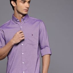 Louis Philippe Sport Pure Cotton Slim Fit Button-Down Collar Casual Shirt-image-80