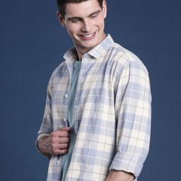 Mast & Harbour Standard Tartan Checked Pure Cotton Casual Shirt-picture-6