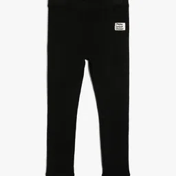 Koton Solid Girls Knitted Ankle-Length Leggings-image-57