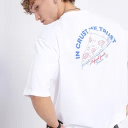 glitchez Typography Printed Drop-Shoulder Sleeves Oversized T-shirt-picture-18