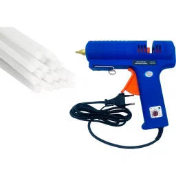 CRAFTYGUN 150 W Trigger Feed Hot Glue Gun Blue with 15 Stick, FD-150 W-picture-4