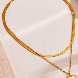 MYKI Stainless Steel Gold-Plated Splendid Necklace-image-5