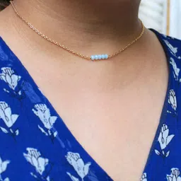 BeAbhika Women Gold-Plated Bar Choker Necklace-53