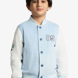 Ed-a-Mamma Boys Typography Corduroy Outdoor Varsity Jacket with Patchwork-15