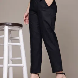 Popnetic Women Tapered Fit High-Rise Trousers-picture-5