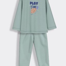 Orange Sugar Unisex Kids Printed T-shirt with Pyjamas-picture-29