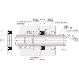 NOK φ85x100 mm USH Type Fluoro Rubber Packing (Fusso) Seal, USH 85 100 9 F-image-44