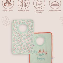 Mi Arcus Dino Print Toddler Bib Pack of 2 - Multicolour-image-54