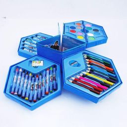 SANISHTH Little Toys Art Set Colors Box Color Pencil Crayons Water Color Sketch Pens Set of 46 Pieces for Kids Best Birthday Gift & Return Gift Color Box for Kids (Color and Design May Vary)-image-9