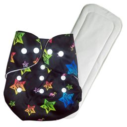 FANTASY INDIA Washable Baby Diaper Premium Cloth Diaper Reusable Adjustable Size Waterproof Pocket Cloth Diaper Nappie -1 Diaper and 1 Insert Pad-64