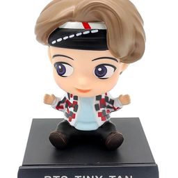 QUIRKMALL BTS Bangtan Boys V Action Figure Bobblehead with Mobile Holder - Multicolour-5