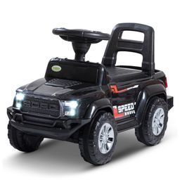 Baybee Roady Manual Push Ride On Car for Kids with LED Light High Backrest Storage & Horn - Black-27