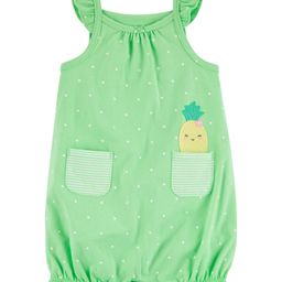 Carter's Sleeveless Rompers with Pineapple Patch - Green-image-73