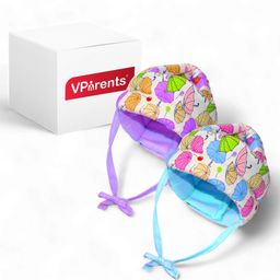 Vparents Chunky Baby Head Protector for Safety of Kids 6M to 3 Years- Baby Safety Helmet with Proper Air Ventilation & Corner Guard Protection Pack of 2 (Blue and Purple)-17