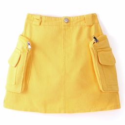 Kookie Kids Solid Skirt - Yellow-image-23