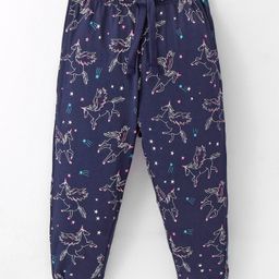 Doreme  Single Jersey Full Length Legging with Unicorn Print - Blue-image-30