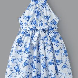 Mark & Mia Sleeveless Frock with Floral Print - White-image-81