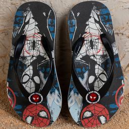 Toothless Marvel Featuring Spiderman Designed Flip Flops - Black-picture-12