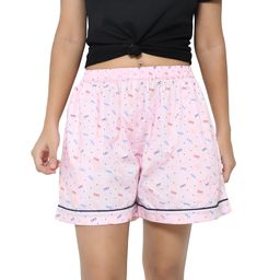 Funkrafts Cotton Polka Dots & Sunglasses Printed Shorts - Pink-image-98