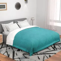 Kuber Industries Teal & Grey Mild Winter 300 GSM Double Bed Comforter-image-62