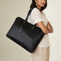 Mast & Harbour PU Structured Shoulder Bag with Quilted-18