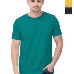 COLOR CAPITAL Unisex Pack Of 3 Solid Round Neck Cotton T-shirts-image-83