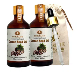 Puroelite Set Of 2 Cold Pressed Castor Seed Oil With Dropper For Face & Body - 100 ml Each-11