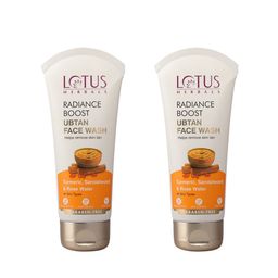 Lotus Herbals Set of 2 Radiance Boost Ubtan Face Wash with Turmeric - 100g each image 1
