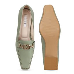 ELLE Square Toe Block Pumps Heels image 5