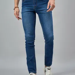 STUDIO NEXX Men Slim Fit Mid-Rise Light Fade Stretchable Jeans-image-72